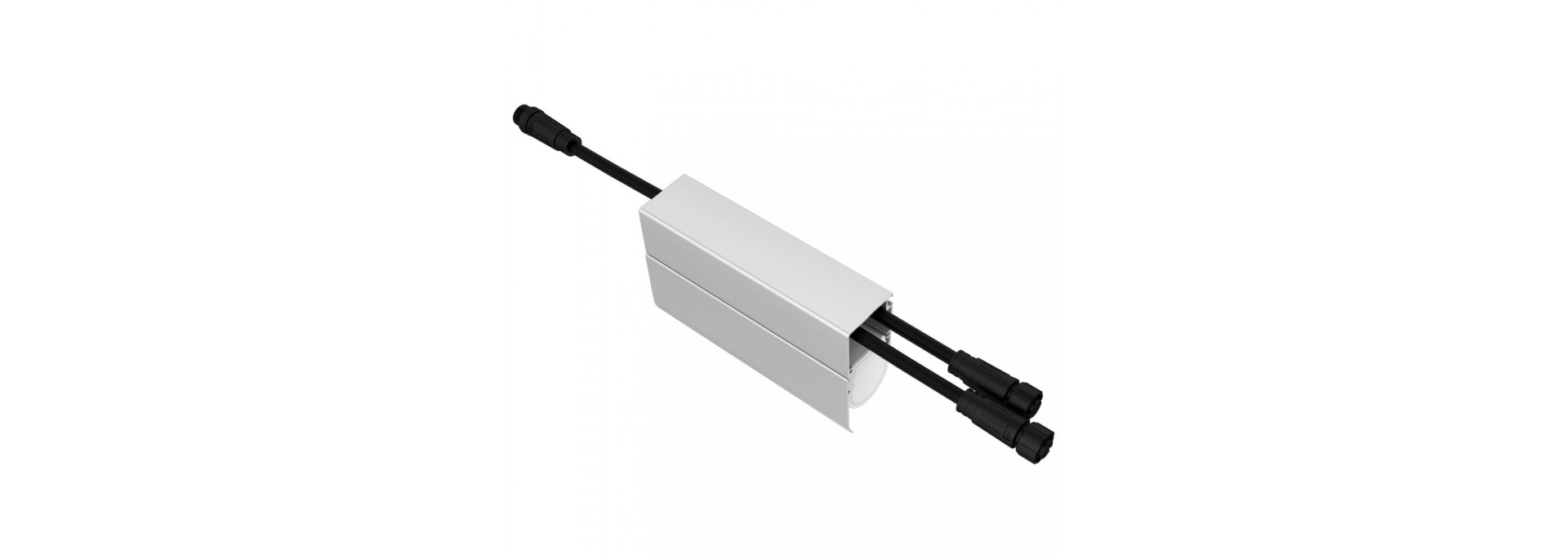 Модерн v2.0 2 130мм (18Вт/м) 24В DC 1 пикс. RGBW DMX CRI80 3000К Опал (Профиль, козырек, транзитное штепсельное соединение)