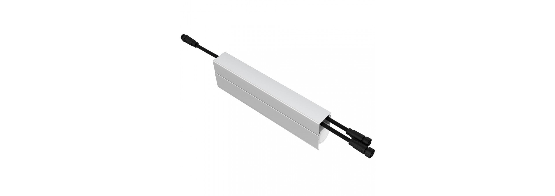 Модерн v2.0 5 250мм (18Вт/м) 24В DC 2 пикс. RGBW DMX CRI80 4000К Опал (Профиль, козырек, транзитное штепсельное соединение)