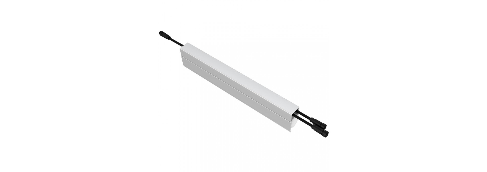 Модерн v2.0 7 400мм (18Вт/м) 48В DC 1 пикс. RGBW DMX CRI80 4000К Опал (Профиль, козырек, транзитное штепсельное соединение)