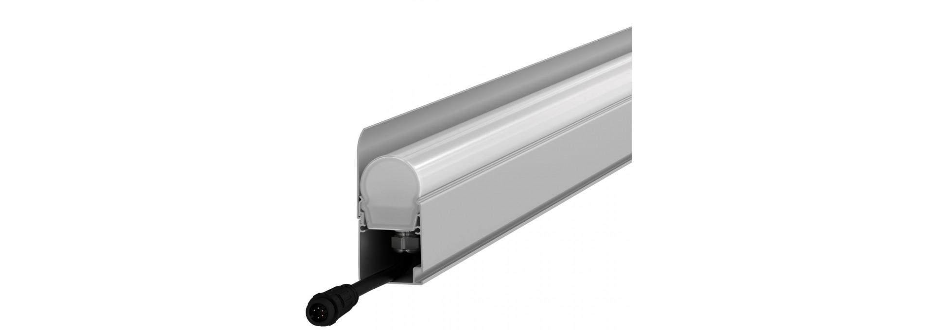 Модерн v2.0 9 500мм (18Вт/м) 24В DC 4 пикс. RGBW DMX CRI80 4000К Опал (Профиль, козырек, транзитное штепсельное соединение)