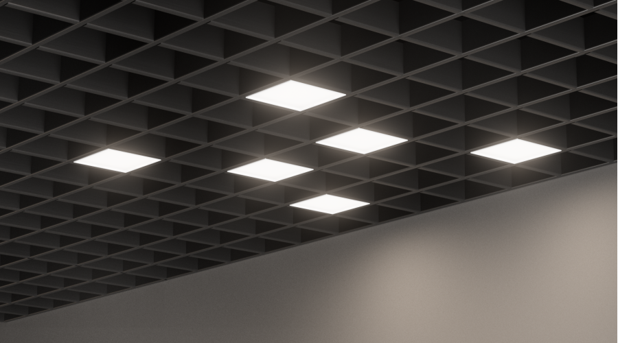 «Грильято Мозаик» — модульный светильник для потолков Грильято