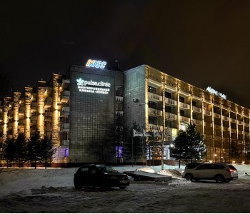 Архангельск: архитектурная подсветка гостиницы 