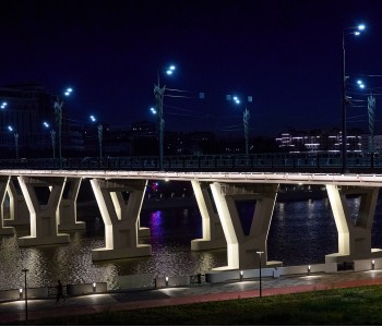Архитектурная подсветка моста в городе Чебоксары