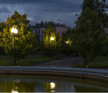 Дмитровский парк в г. Рыбинске: замена уличных светильников 