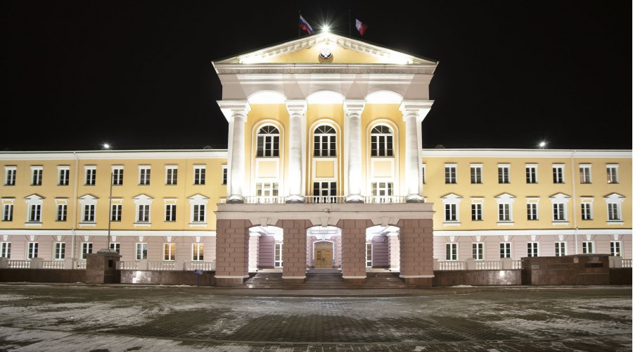 Резиденция главы Удмуртии: архитектурная подсветка фасада