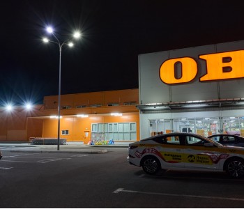 Гипермаркет «OBI»: замена освещения парковки