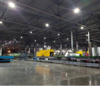 АО «Гланит»: замена освещения на стекольном заводе 
