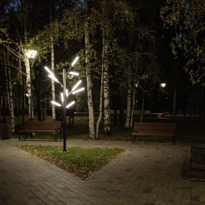 Парк в Архангельске: замена уличных светильников 