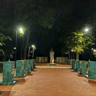 Парк воинской славы: освещение территории и архитектурная подсветка