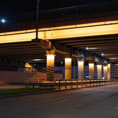 Сургут: освещение транспортной развязки