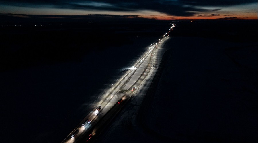 Трасса М5 «Урал»: освещение автомагистрали 