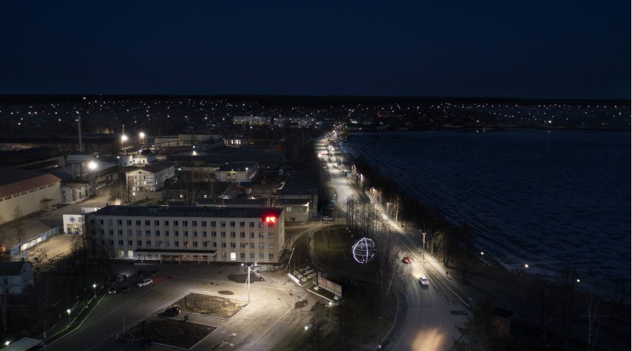 Город Омутнинск: освещение проезжих частей и тротуаров