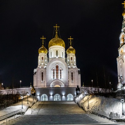 Воскресенский кафедральный собор: архитектурно-художественная подсветка