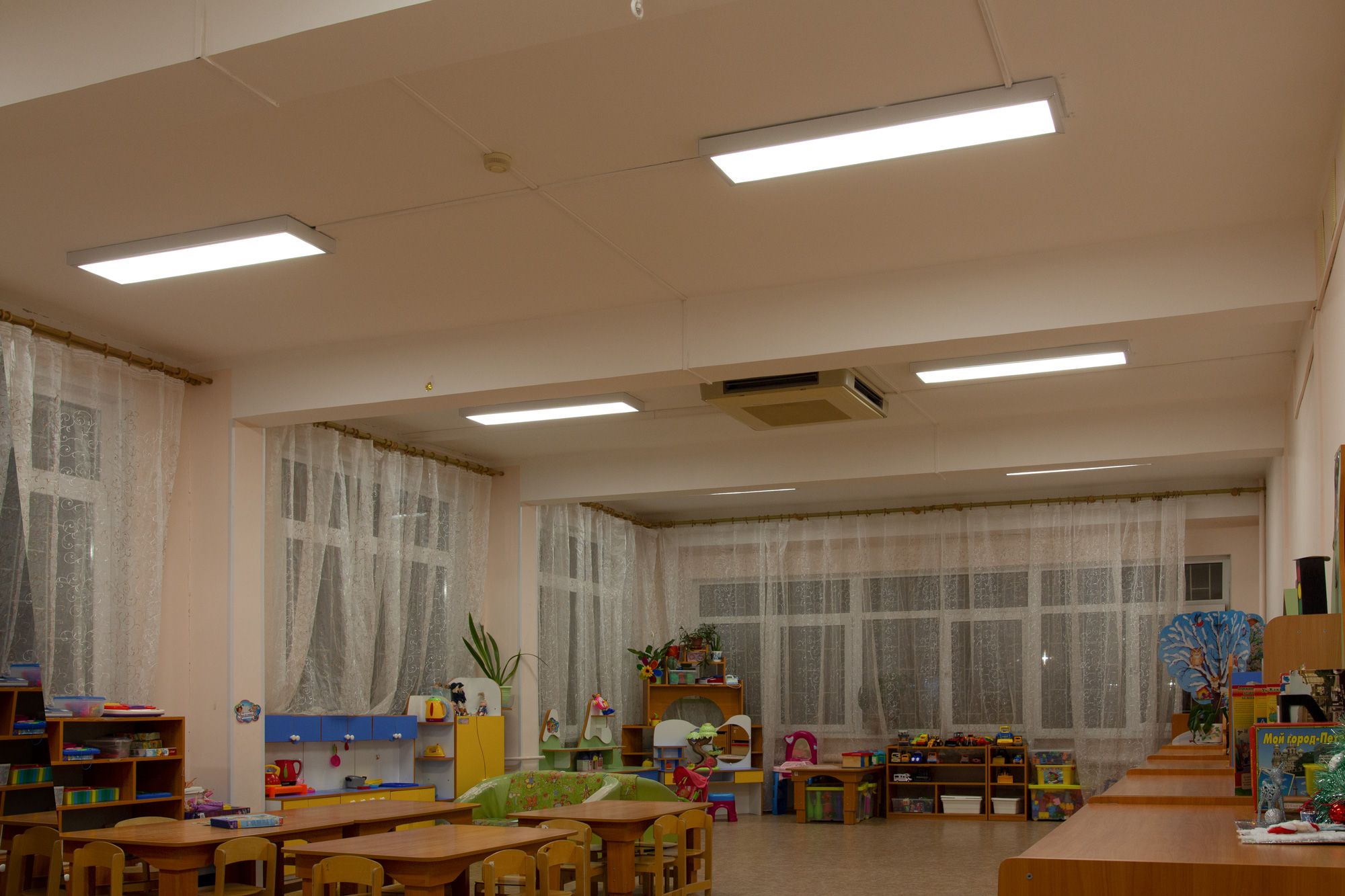 Реализованный проект модернизации внутреннего и наружного освещения детского сада