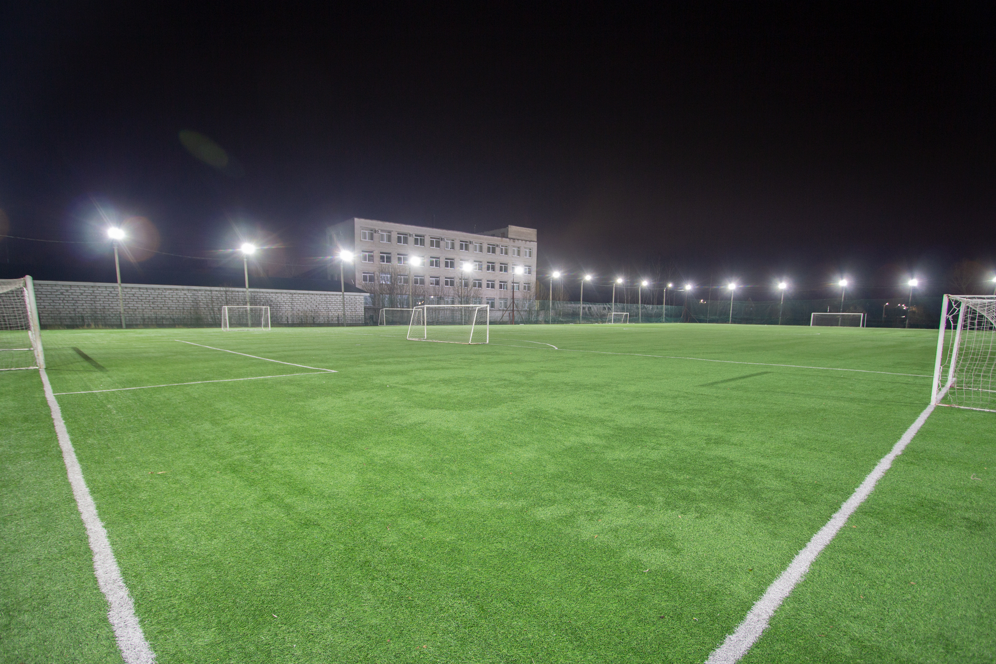 Реализованный проект освещения Футбольного поля