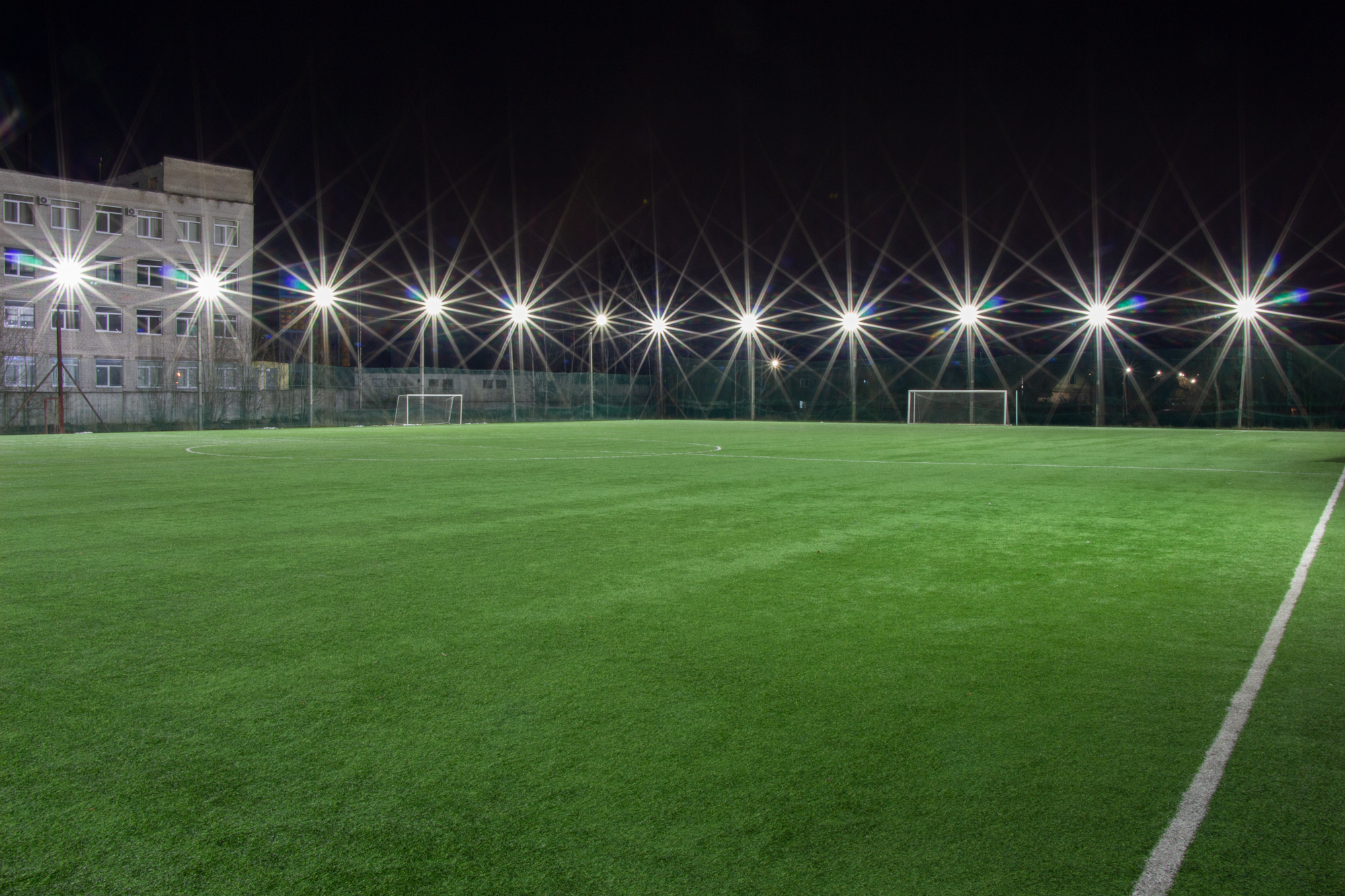 Реализованный проект освещения Футбольного поля