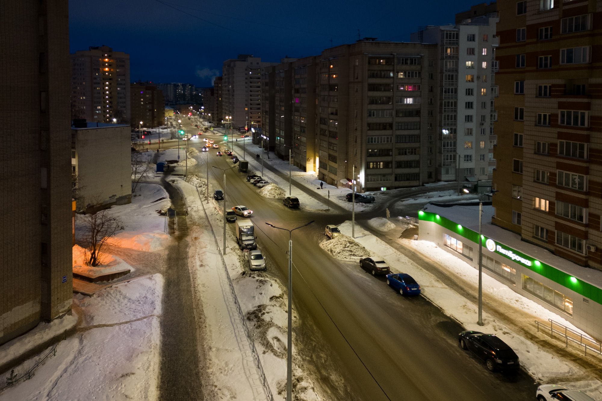 Реализованный проект уличного освещения в Кирове